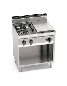 Cocina 2 fuegos GAS + Placa Radiante - High Power