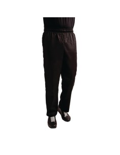 Pantalón de cocina unisex Easyfit rayas blanco y negro