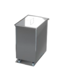 MUEBLE DEPÓSITO ACERO INOX CON RUEDAS