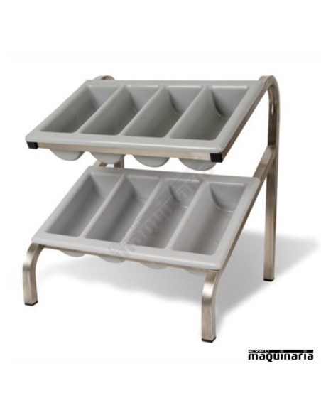 Soporte doble para bandejas porta-cubiertos GN 1/1 - Mejor precio en internet - Grupo SERGONPEC Equipacion hosteleria