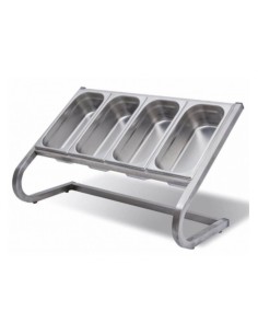 Soporte para 4 cubetas GN 1/3 - Mejor precio en internet - Grupo SERGONPEC Equipacion hosteleria