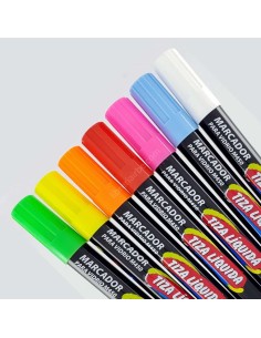 Marcadores tiza fluorescentes, grueso 2-6 mm - Oferta online - Grupo SERGONPEC