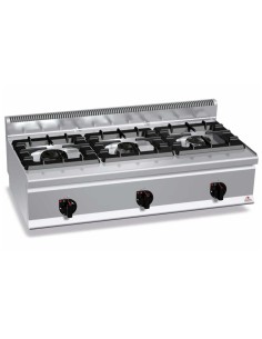 Cocina 3 fuegos a Gas 1200x600x290mm 31Kw Bertos
