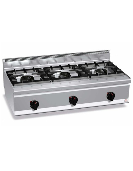 Cocina 3 fuegos a Gas 1200x600x290mm 31Kw Bertos