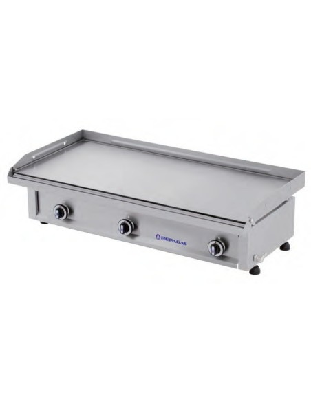 Plancha a Gas de Hierro  Lisa de Sobremesa de 1.005x490x230mm Serie 440