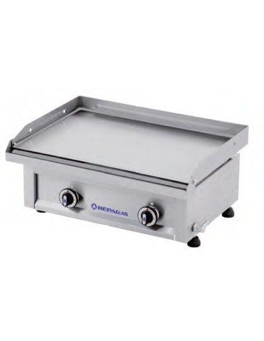 Plancha a Gas de Hierro  Lisa de Sobremesa de 605x440x230mm Serie 440