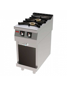 Cocina Industrial de Pie T721 CHEF (2 Quemadores con Mueble) Jemi