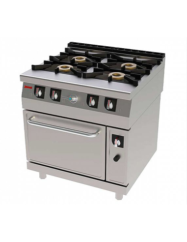 Cocina Industrial con Horno 741 CHEF (4 quemadures) Jemi