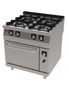 Cocina Industrial con Mueble 714 (4 quemadores) Jemi