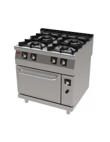 Cocina Industrial con Mueble 714 (4 quemadores) Jemi