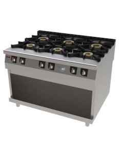 Cocina Industrial con Mueble T706 (6 fogones) Jemi