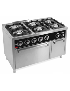 Cocina a gas 6 fuegos + horno serie 750-Compra online