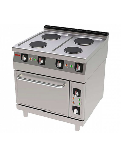 Cocina Industrial con Horno Electrica 741E (4 placas) Jemi