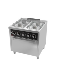 Cocina BASIC a gas 4 fuegos + horno serie 750