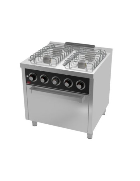 Cocina BASIC a gas 4 fuegos + horno serie 750