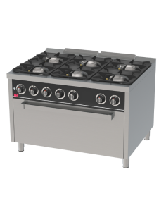 Cocina a gas 6 fuegos + horno serie 900-Compra online