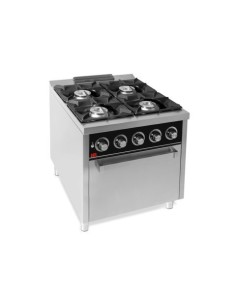 Cocina a gas 4 fuegos + horno serie 900