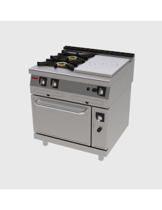 Placa de cocción + 2 fuegos con Mueble  Jemi