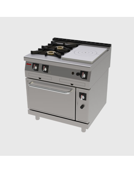 Placa de cocción + 2 fuegos con Mueble  Jemi