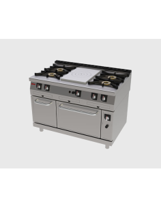 Placa de Cocción + 4 fuegos Jemi