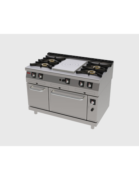 Placa de Cocción + 4 fuegos Jemi