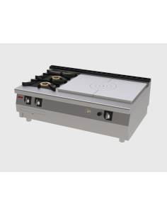Placa de Cocción + 2 fuegos SobreMesa Jemi