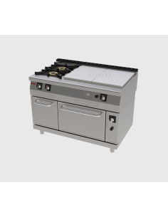 Placa de Cocción + 2 fuegos con Horno Jemi