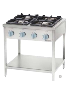 Cocina de 4 Quemadores atornillada 800×700×850mm Stalgast