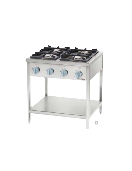 Cocina de 4 Quemadores atornillada 800×700×850mm Stalgast