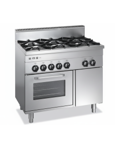 Cocina 6F + horno Gas y Grill Eléct Granita