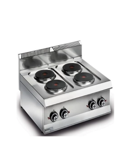 Cocina Top Eléctrica de 4 Placas Granita