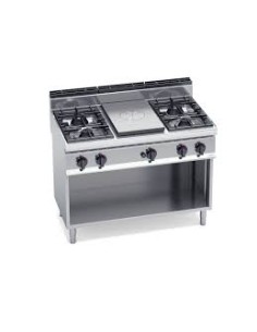Cocina 4 fuegos a gas + Placa Radiante + Mueble modelo G7T4P4FM BERTOS