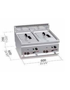 Freidora a Gas 8 + 8 Litros 2