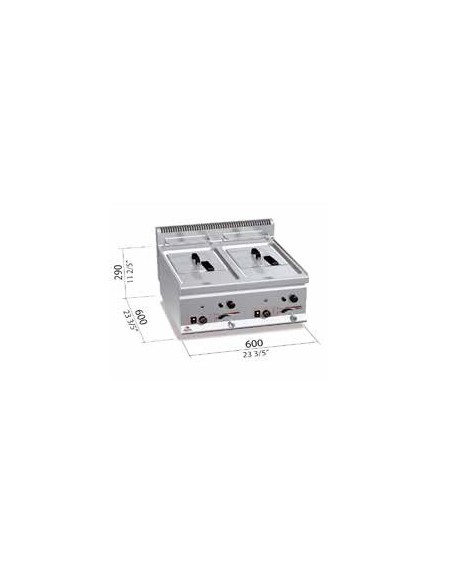 Freidora a Gas 8 + 8 Litros