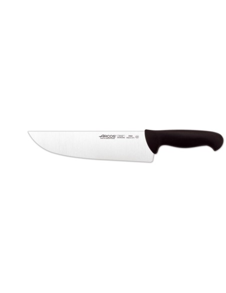 Cuchillo Carnicero Hoja Ancha de 250 mm, Mango Negro