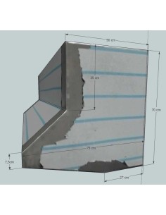 Campana acero inoxidable y chapa galvanizada , 1000x700x750, + filtros + turbina  7/7 1/5 CV 2