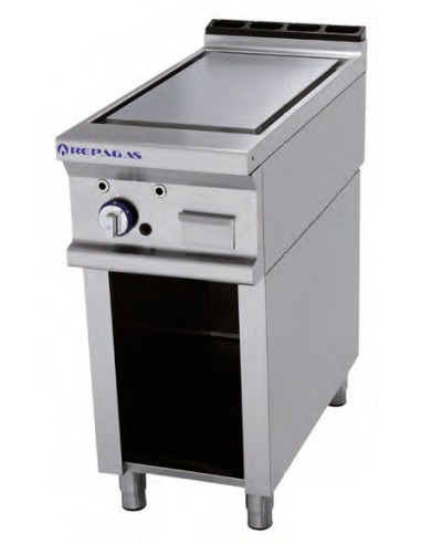 Plancha Fry-top de Hierro de 2 mm con Mueble a Gas 400x750x280 mm Repagas