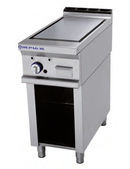 Plancha Fry-top de Hierro de 2 mm con Mueble a Gas 400x750x280 mm Repagas