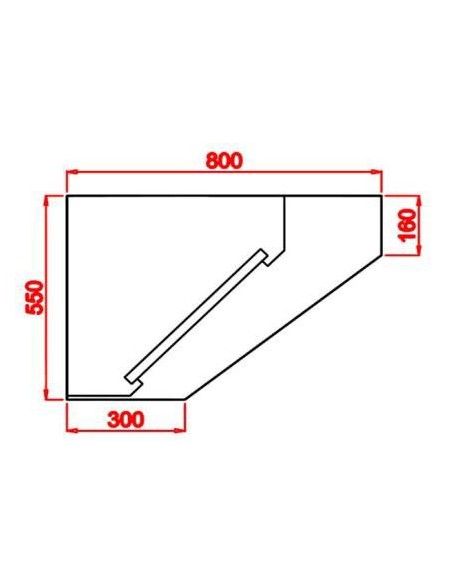 Campana mural techo bajo elevada (2 piezas)