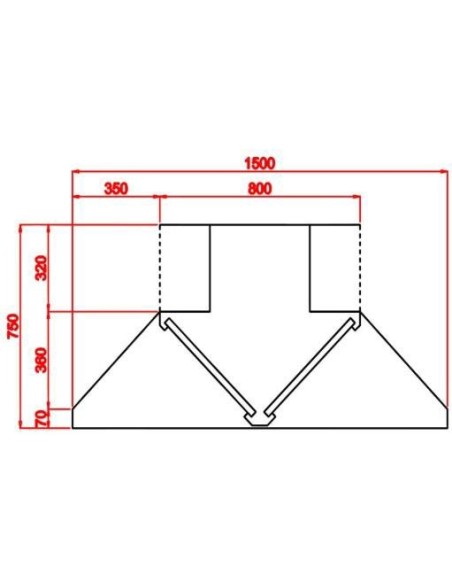 Campana central recta (2 piezas)