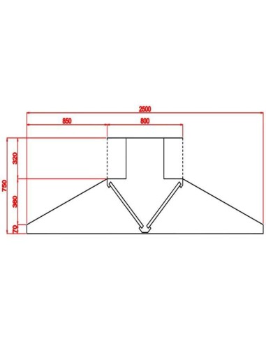 Campana central recta (2 piezas)